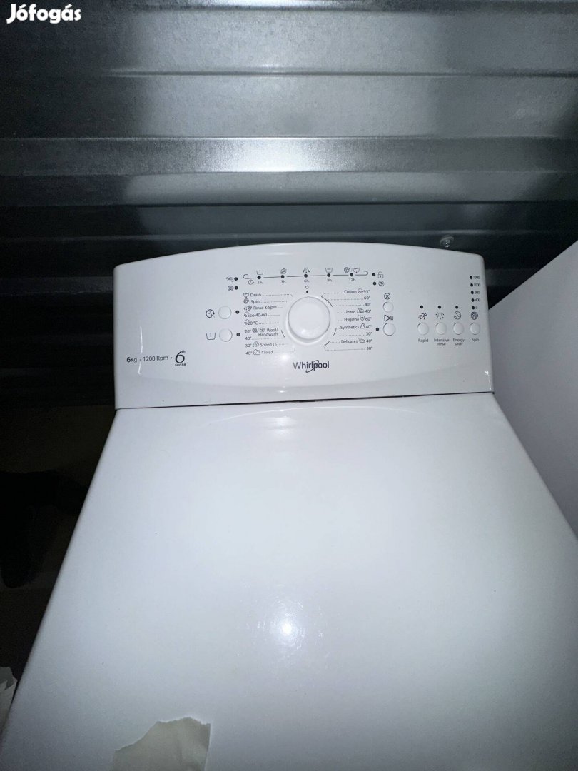 Eladó Whirlpool felültöltős mosógép