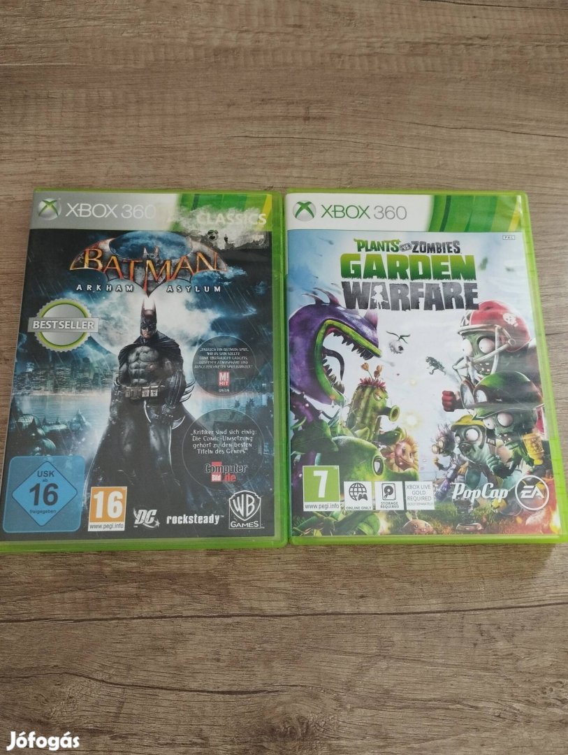 Eladó Xbox 360 Batman és Plants vs Zombies játékok!