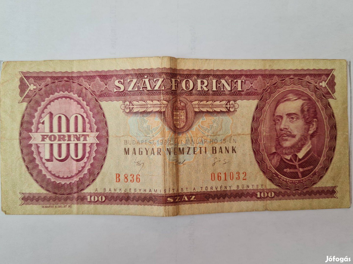 Eladó, 100 Ft bankjegy! Évjárat 1992 január 15