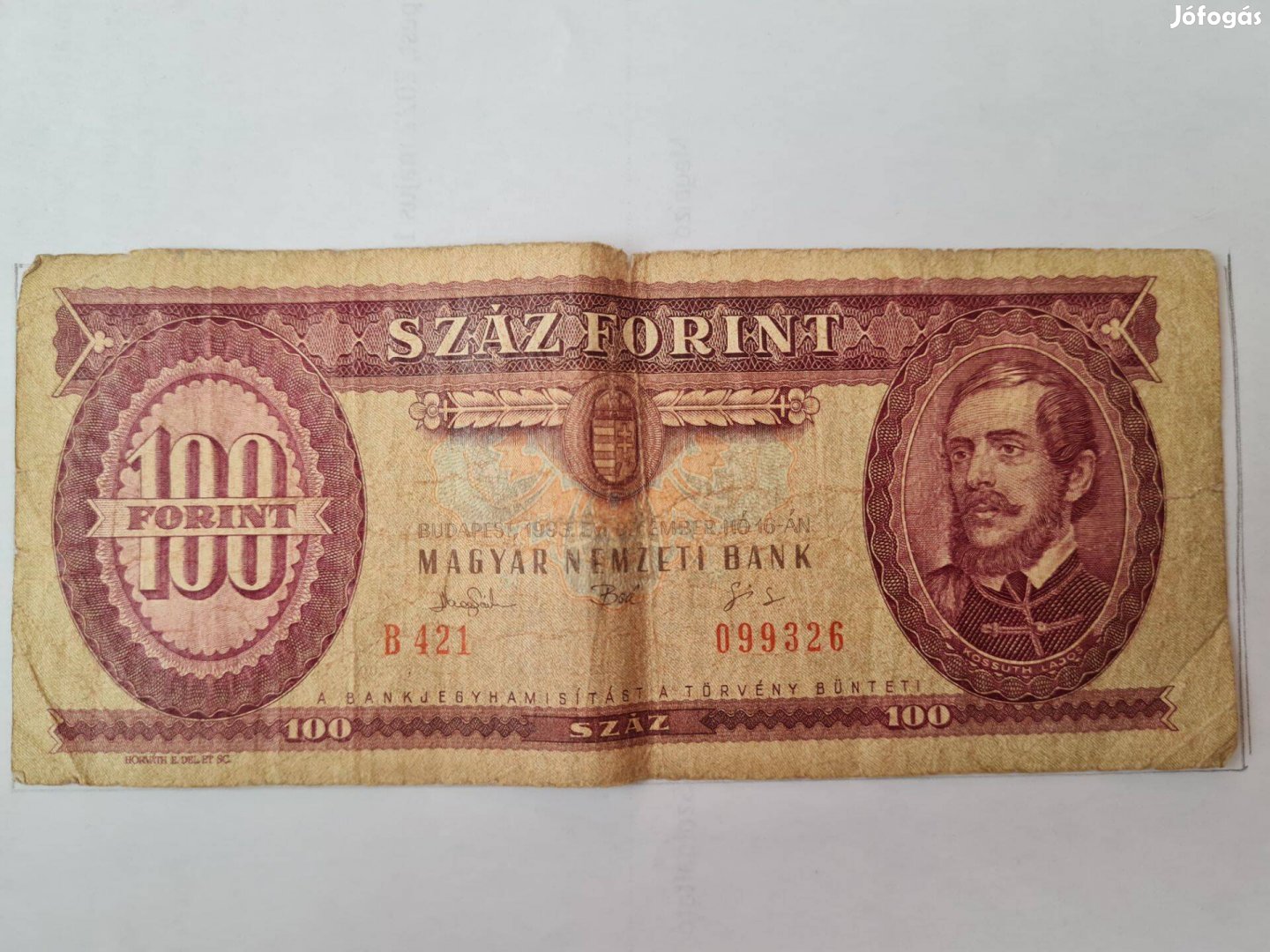 Eladó, 100 Ft bankjegy! Évjárat 1993 december 16