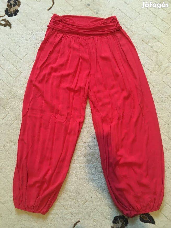Eladó, új, XL-es buggyos, piros női nyári nadrág