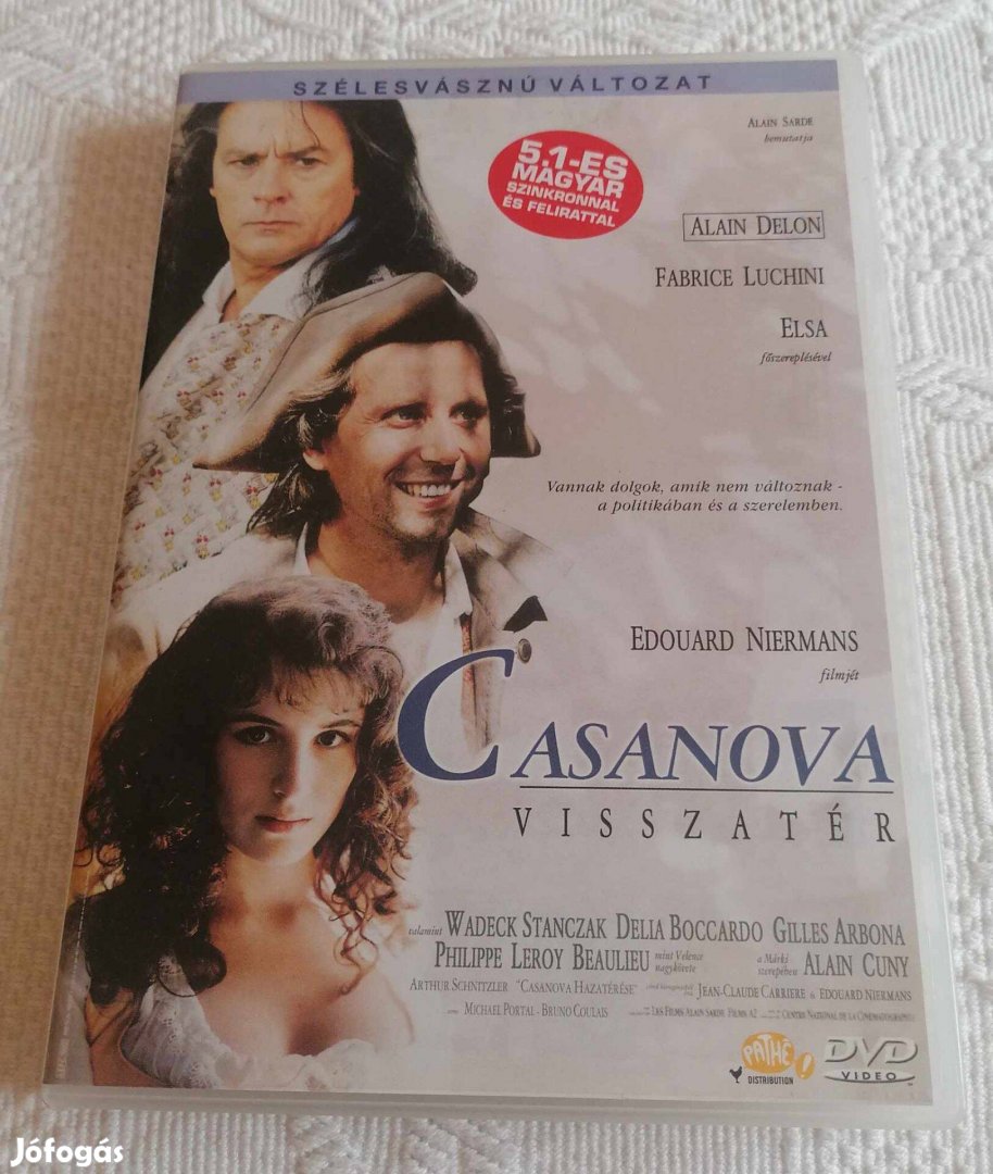 Eladó a Casanova visszatér DVD Film / Francia Kalandfilm / Alain Delon