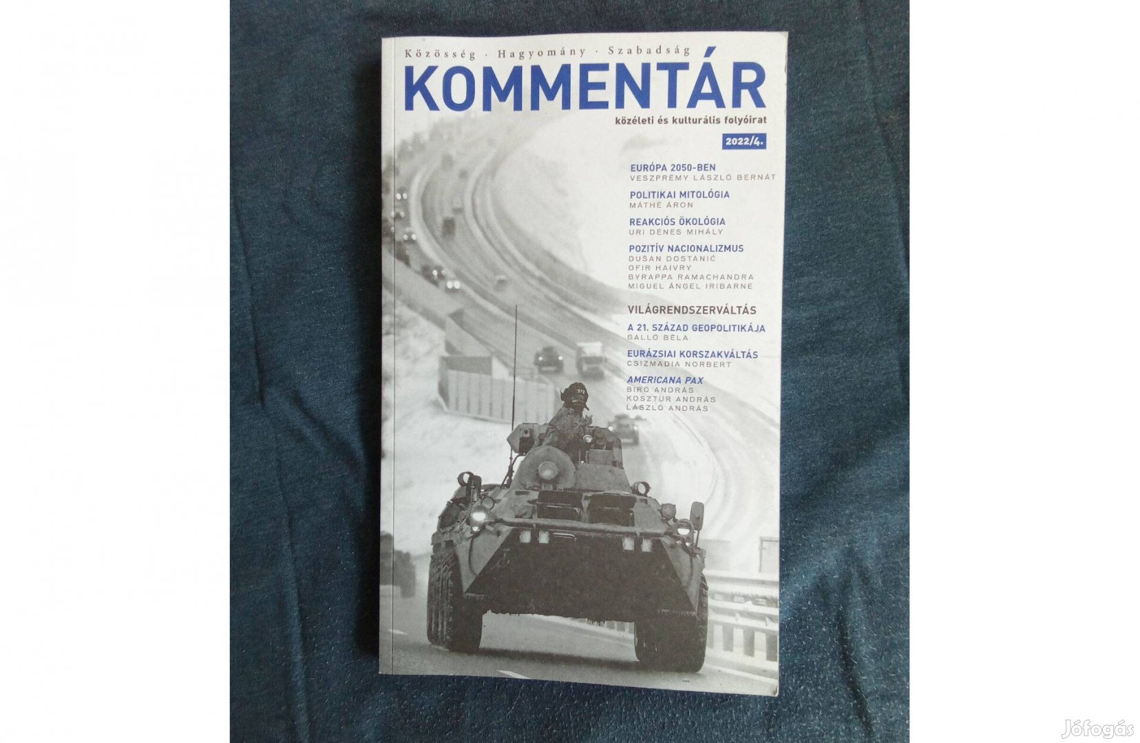 Eladó a Kommentár folyóirat 2022. évi 4. száma