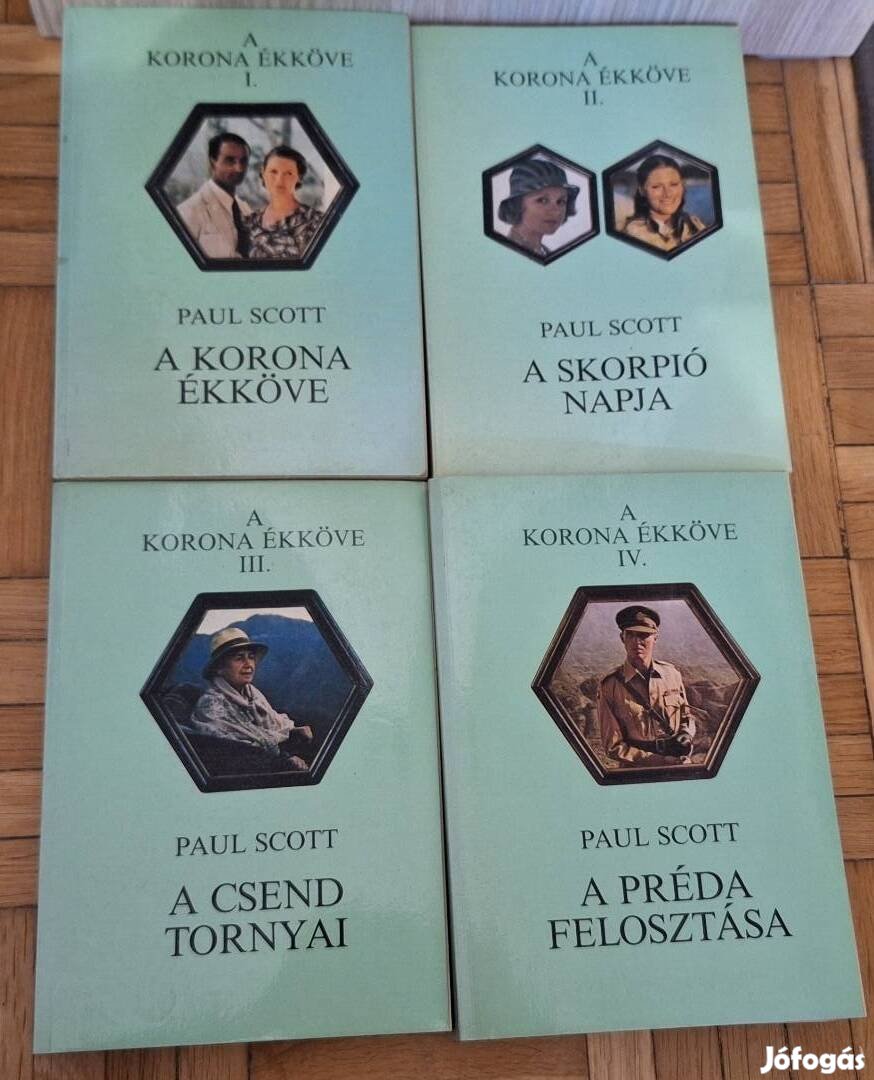 Eladó a korona ékköve 4 kötetes regény