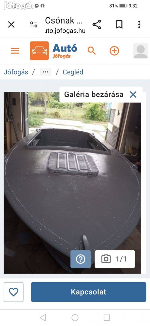 Eladó alumínium horgász csónak