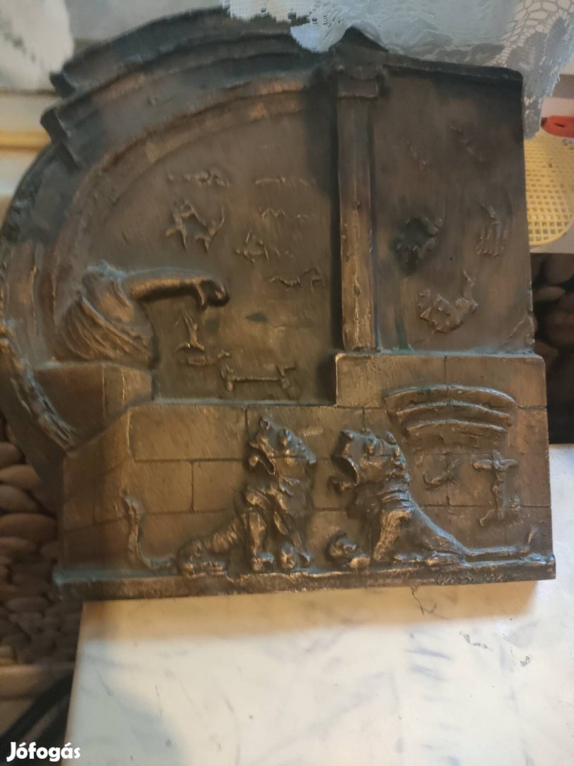Eladó antik bronz plaket 