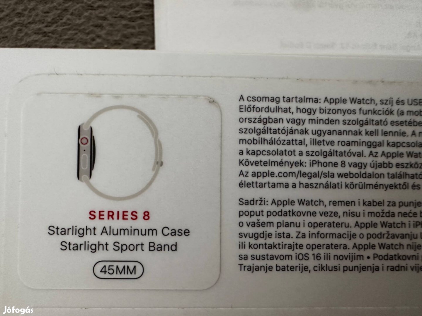 Eladó apple watch 8 gps cellullar 45mm