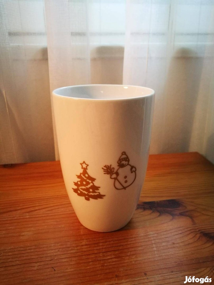 Eladó arany mintás fehér karácsonyi bögre