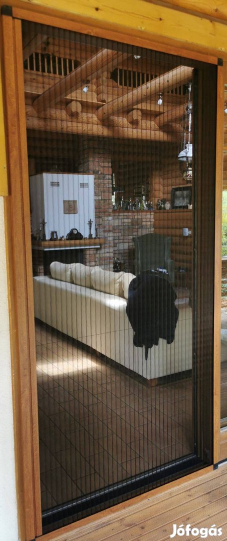 Eladó aranytölgy pliszé szúnyogháló ajtó, Új!95,5x233cm