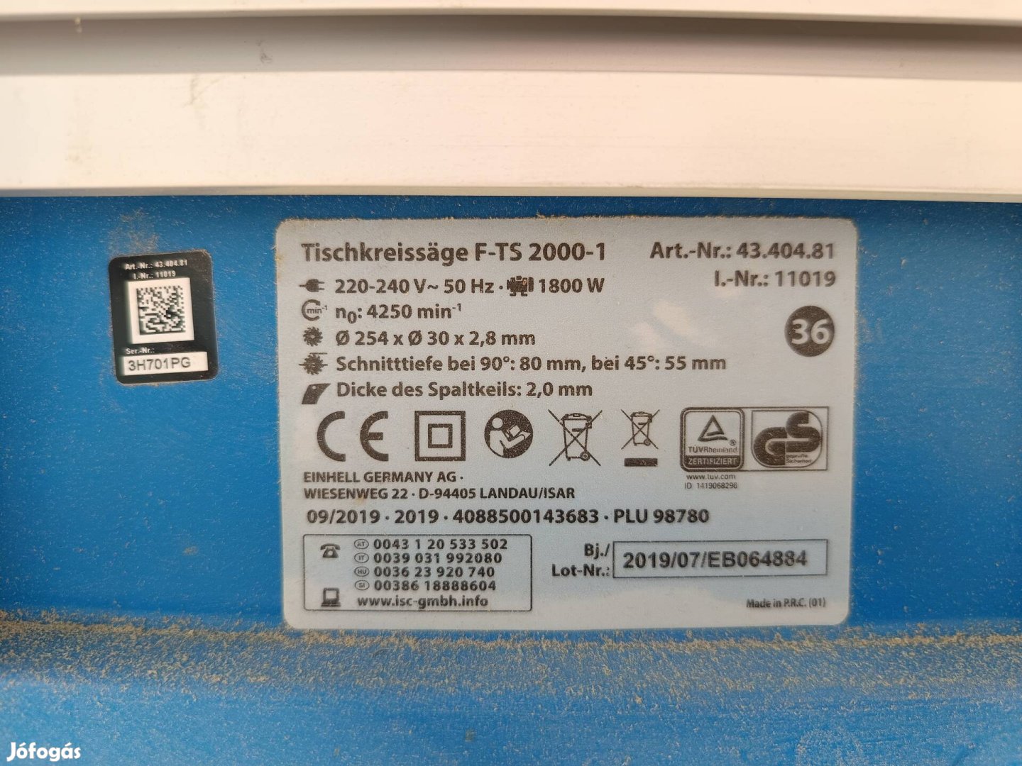 Eladó asztalos körfűrész