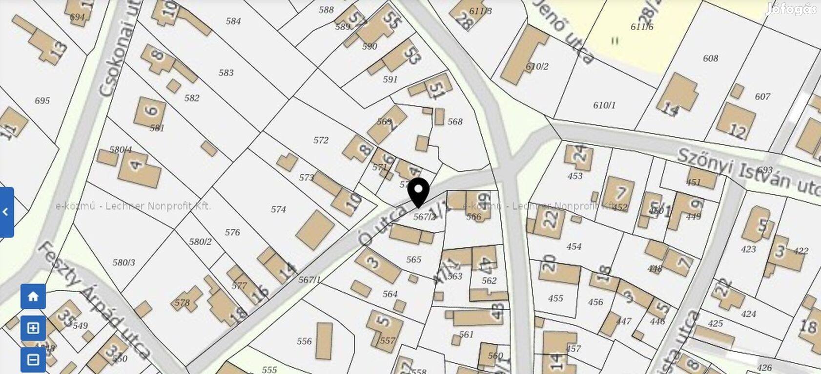 Eladó beépítetlen terület