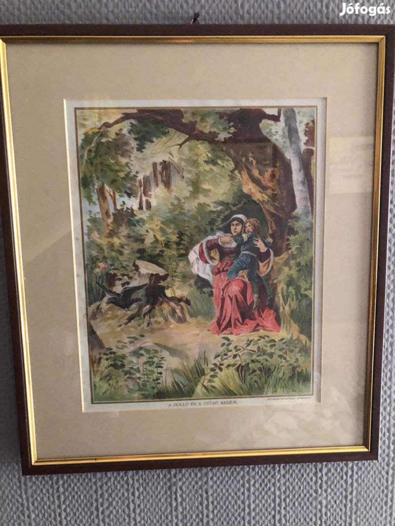 Eladó bekeretezett reprint nyomat szép keretben