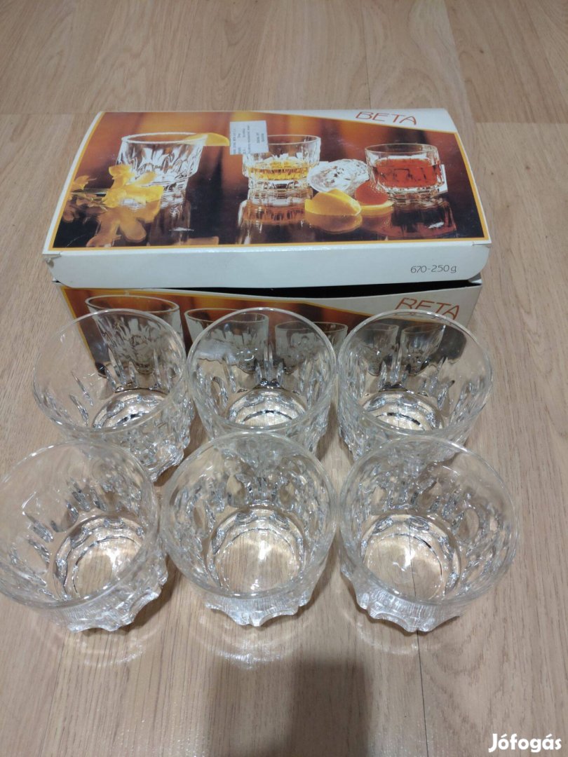 Eladó beta üveg pohár készlet whiskys pohár