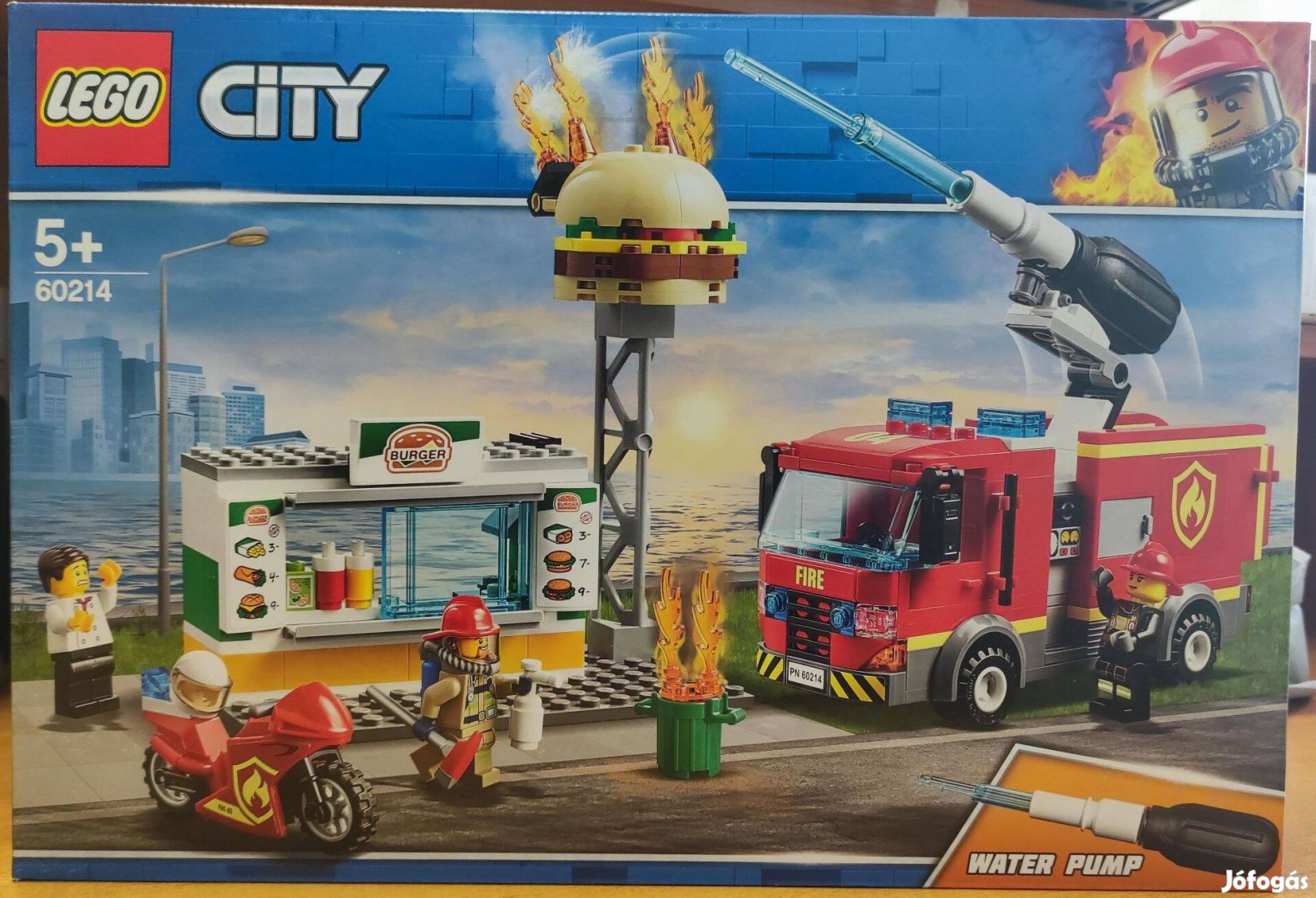 Eladó bontatlan LEGO City - Tűzoltás a hamburgeresnél (60214)