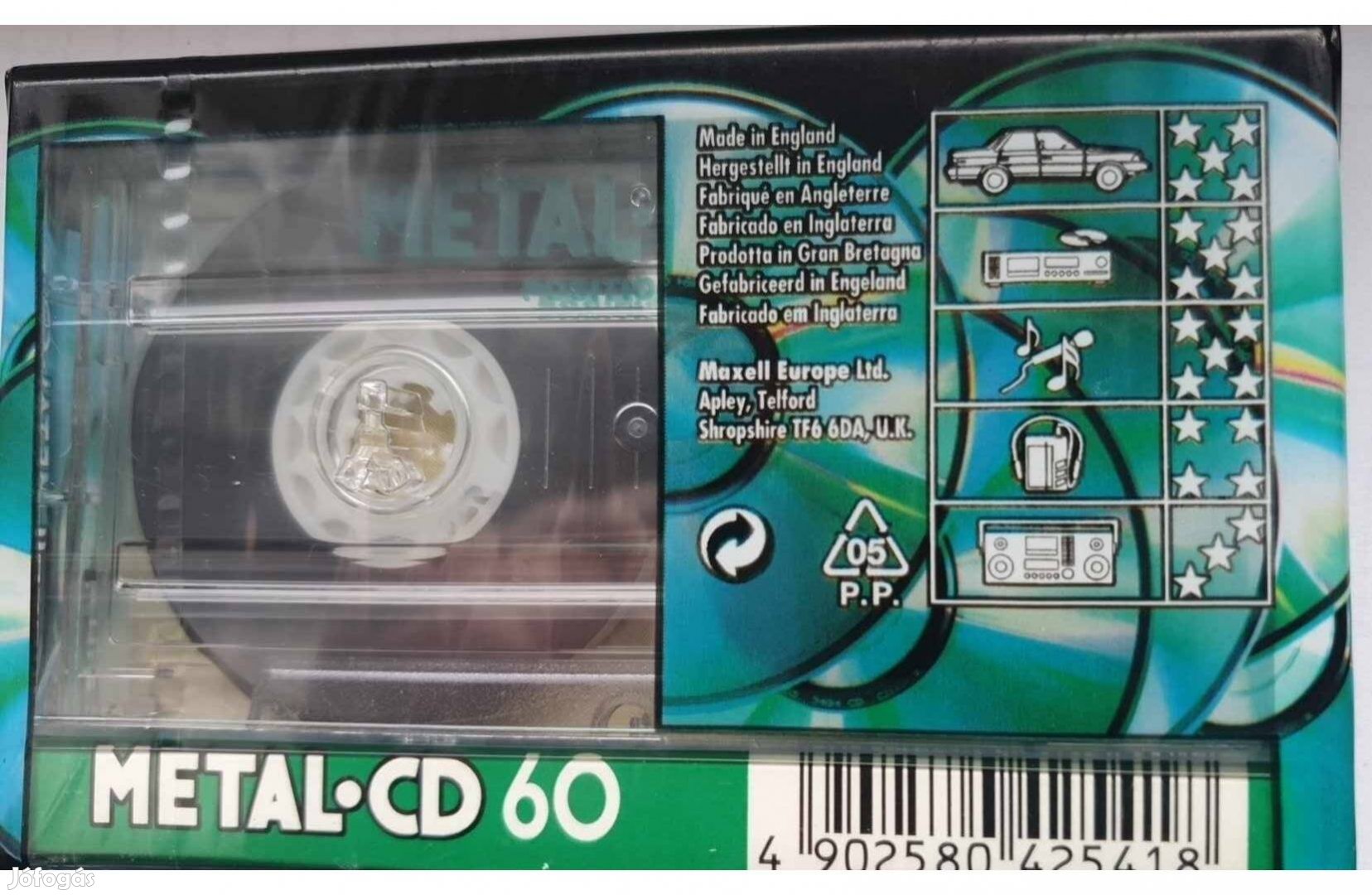 Eladó bontatlan Maxell metal CD-60 retro kazetta