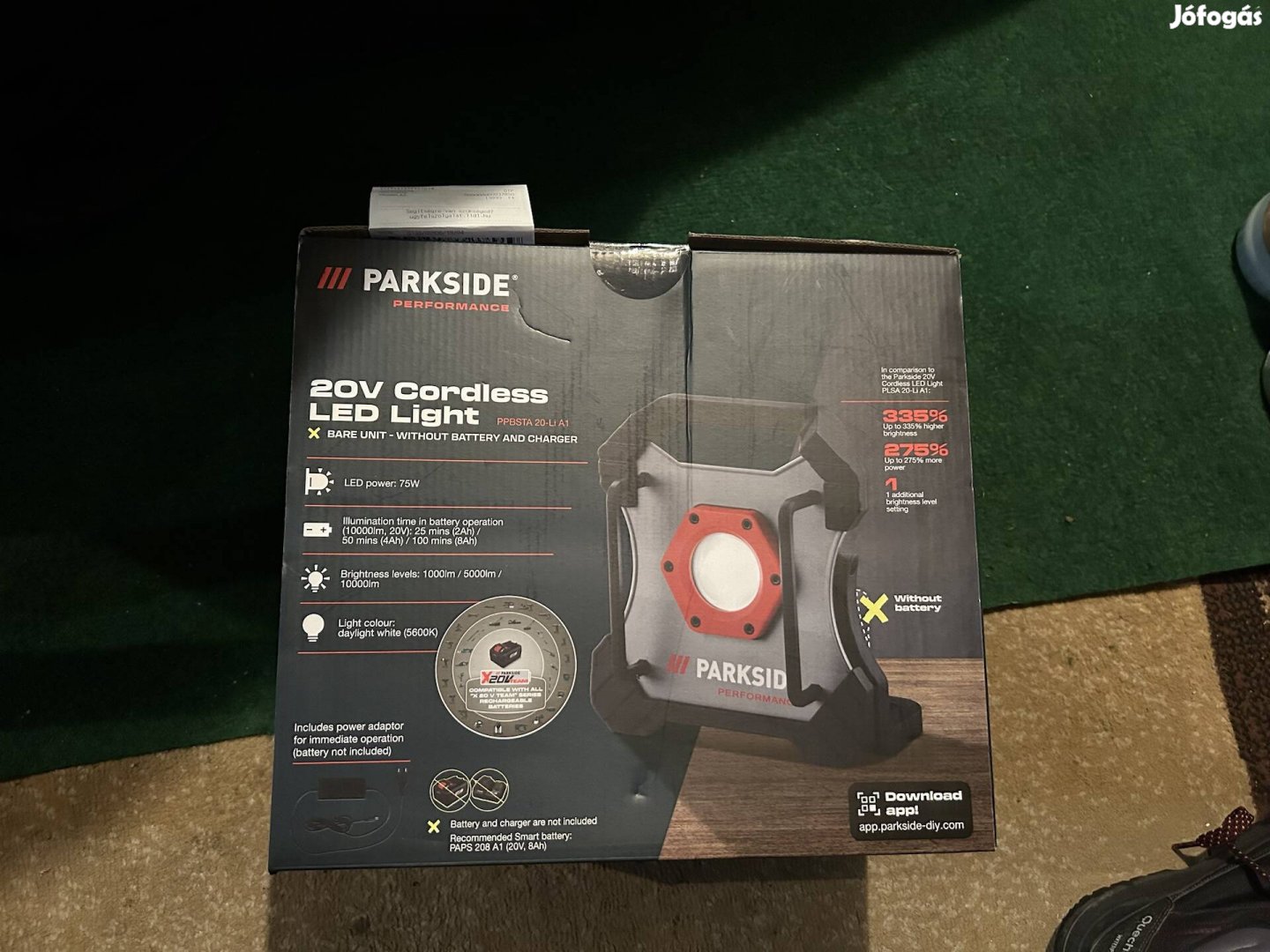 Eladó bontatlan Parkside Performance 20V akkus LED