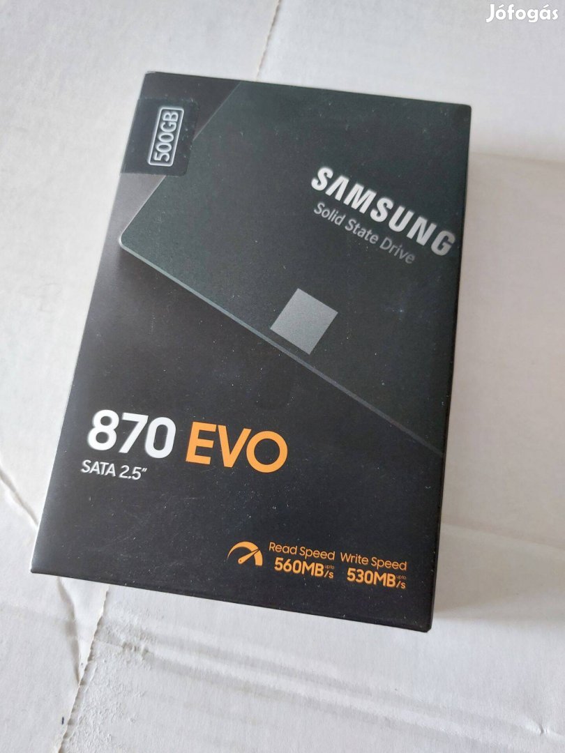 Eladó bontatlan Samsung 870 evo 500GB belső SSD