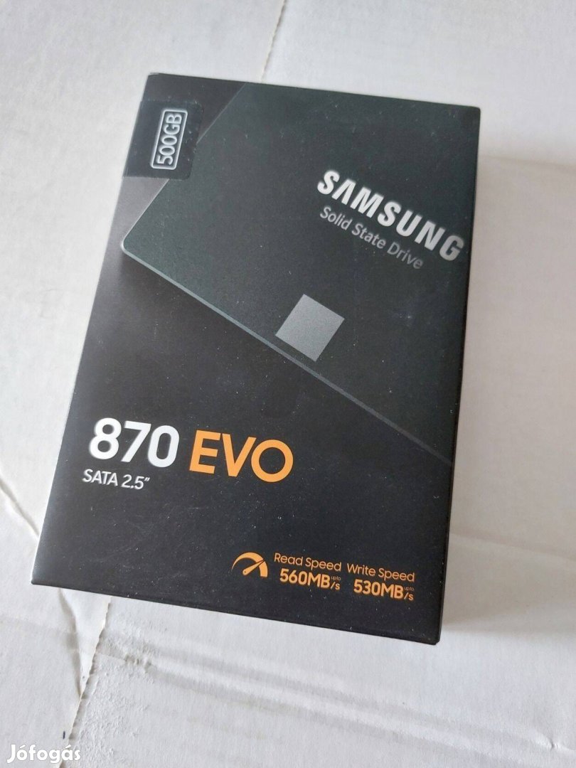 Eladó bontatlan Samsung 870 evo 500GB belső SSD