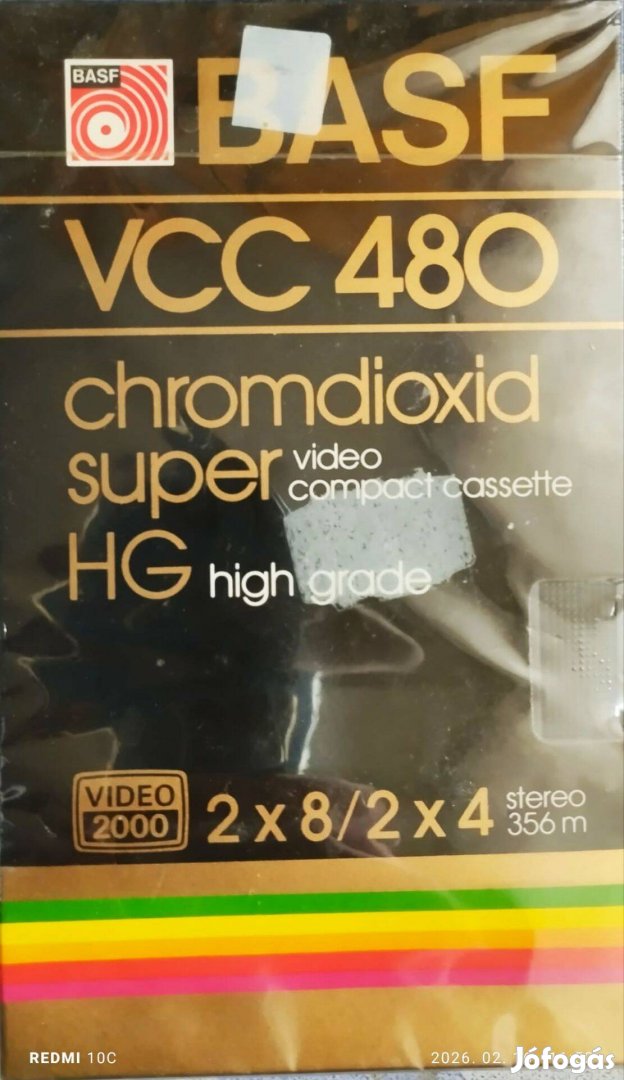 Eladó bontatlan Video2000 BASF kazetta!