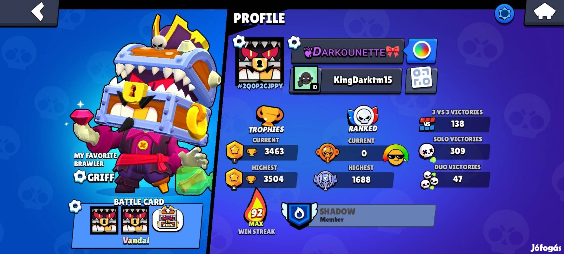 Eladó brawl stars kis accountom