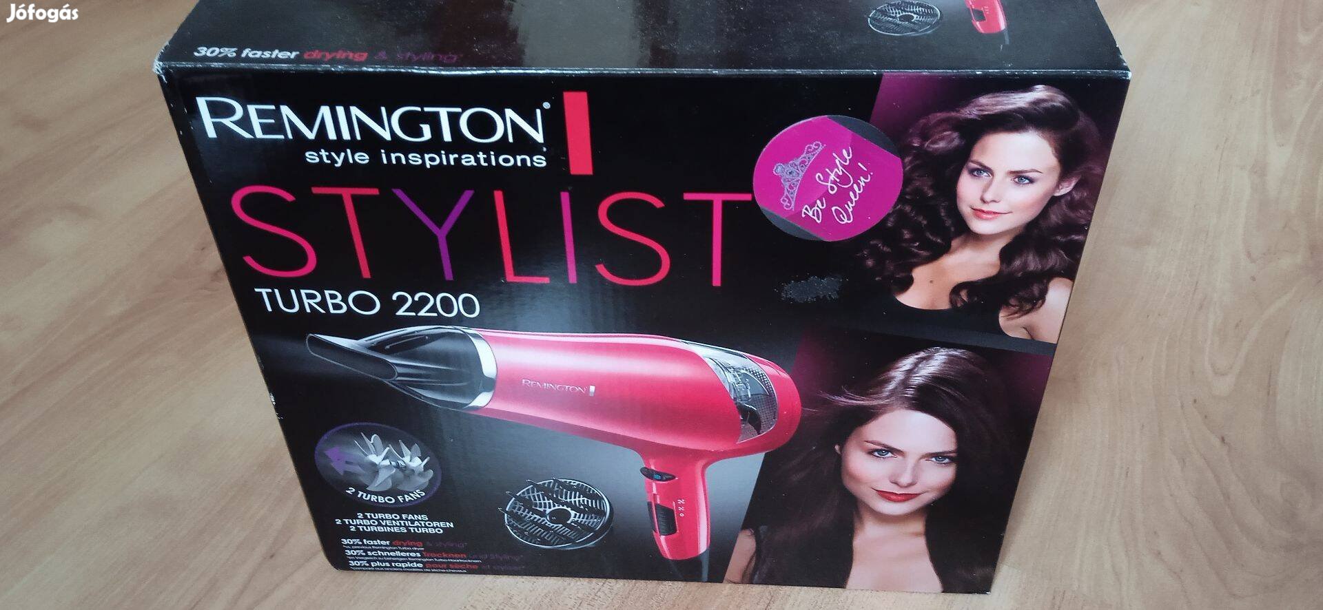 Eladó csajos hajszárító rózsaszín Remington Stylist Turbo 2200 D-3710