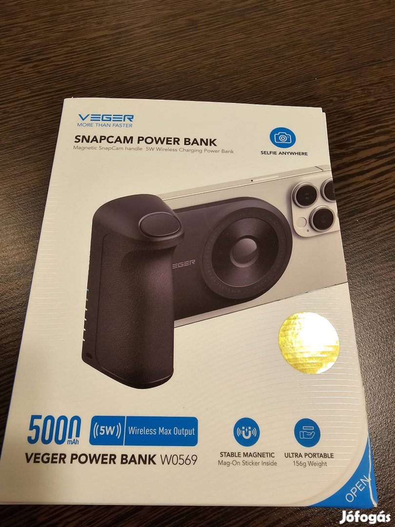 Eladó csak kibontott, nem használt Snapcam power bank