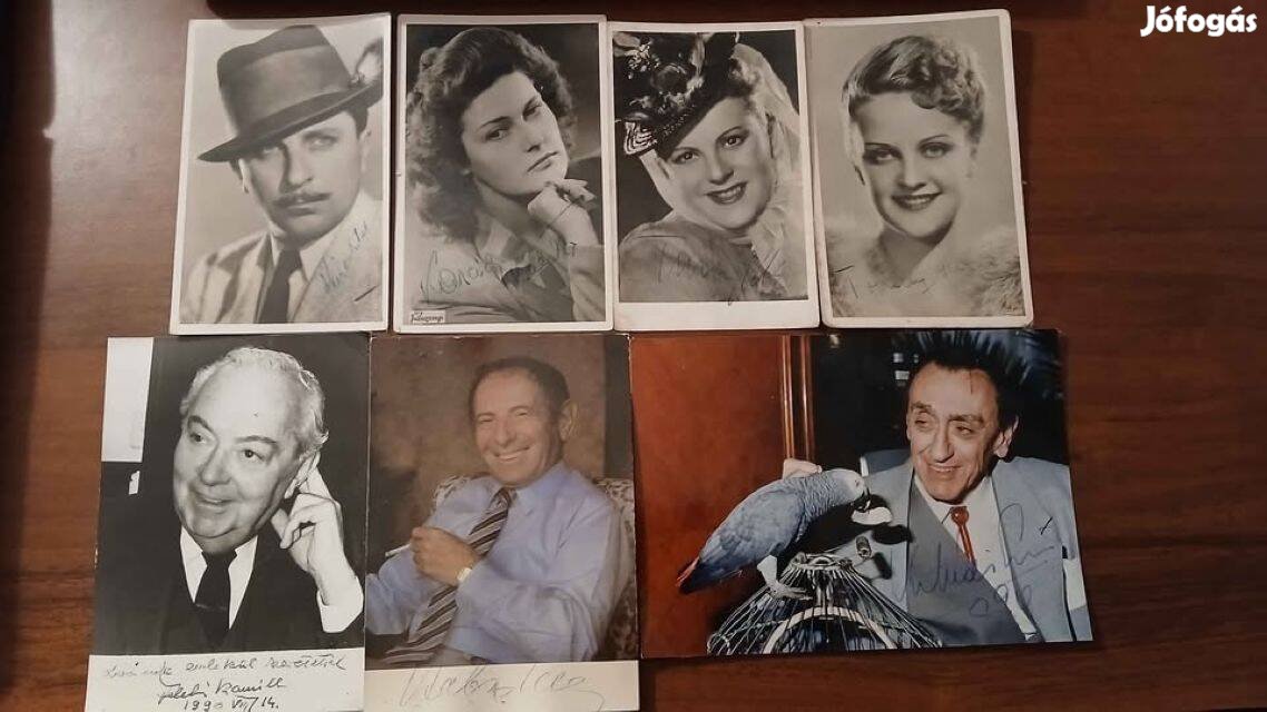 Eladó dedikált színészportrék