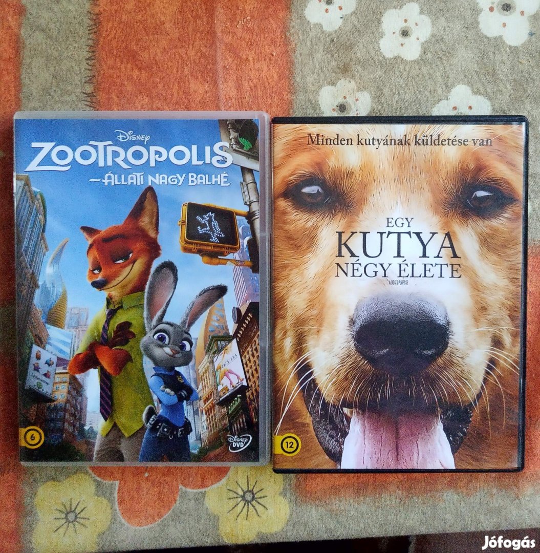 Eladó dvd: Zootropolis és Egy kutya négy élete