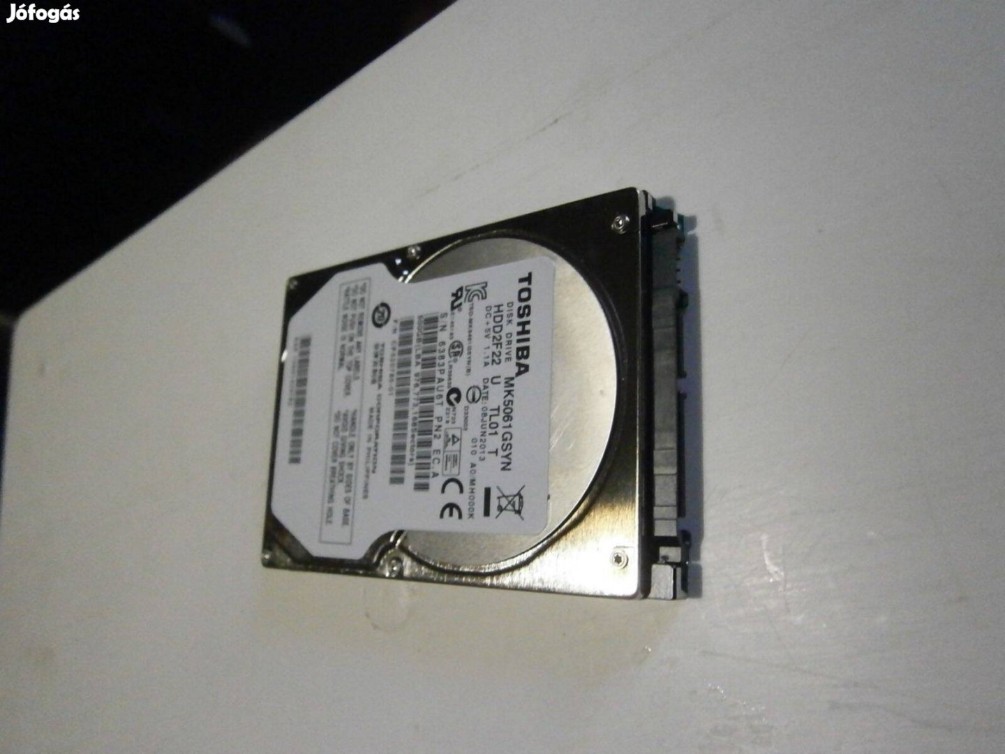 Eladó egy 2,5"-os, 500GB-os Toshiba, notebookba való merevlemez (HDD)