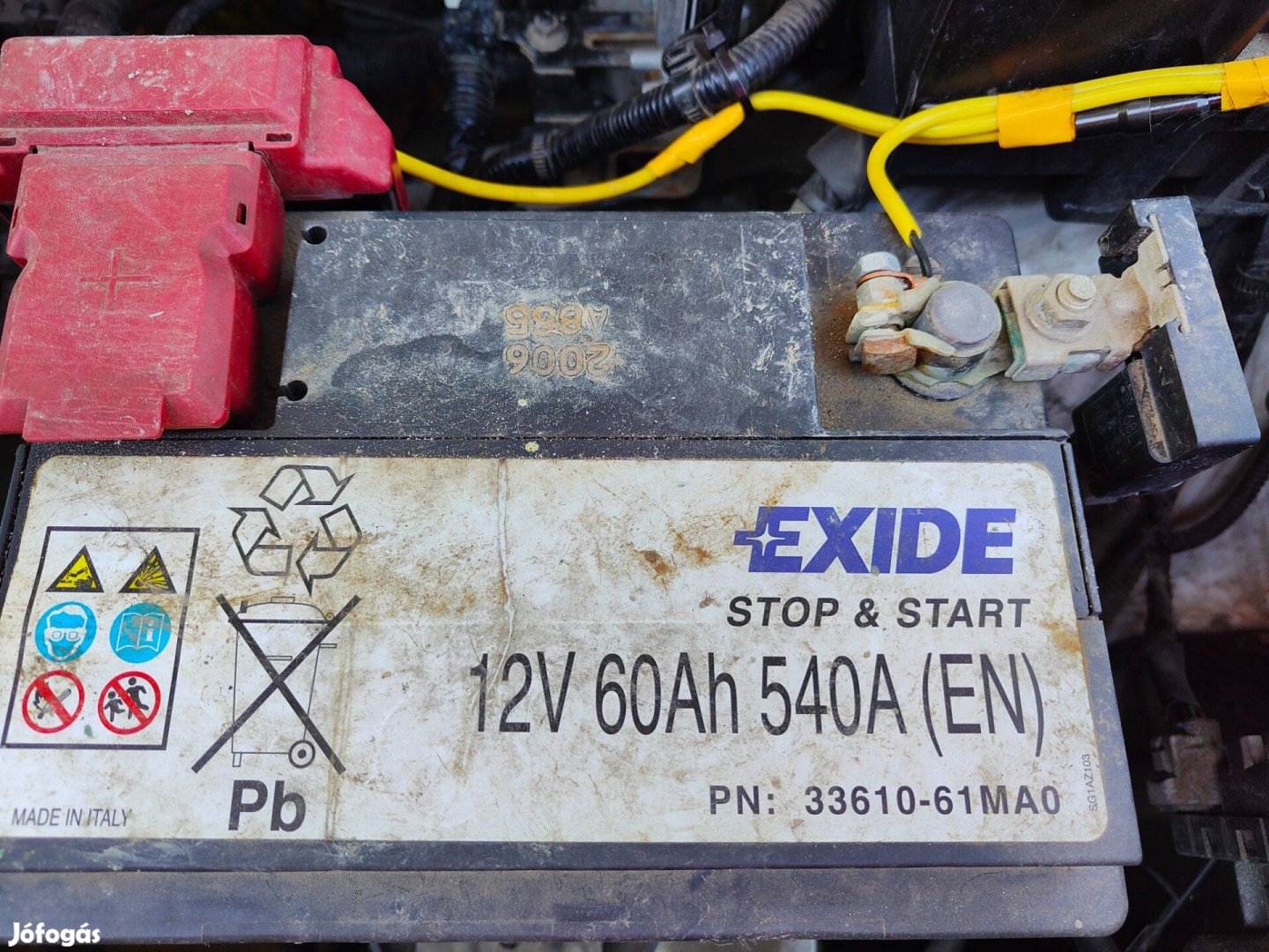 Eladó egy Exide start/stop 12V 60Ah 540A (EN) akku akkumlátor