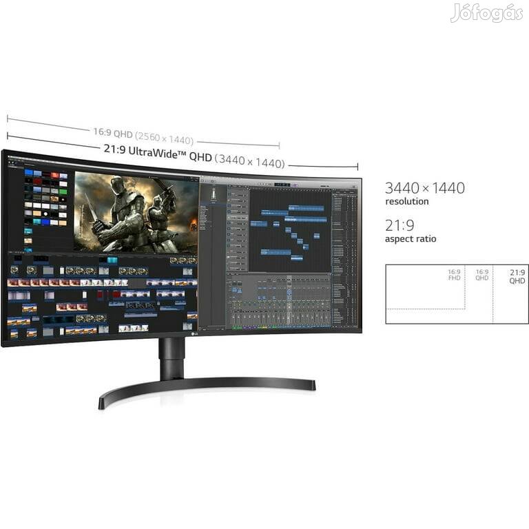 Eladó egy LG 35WN75C-B típusú ultrawide Qhd Ips monitor
