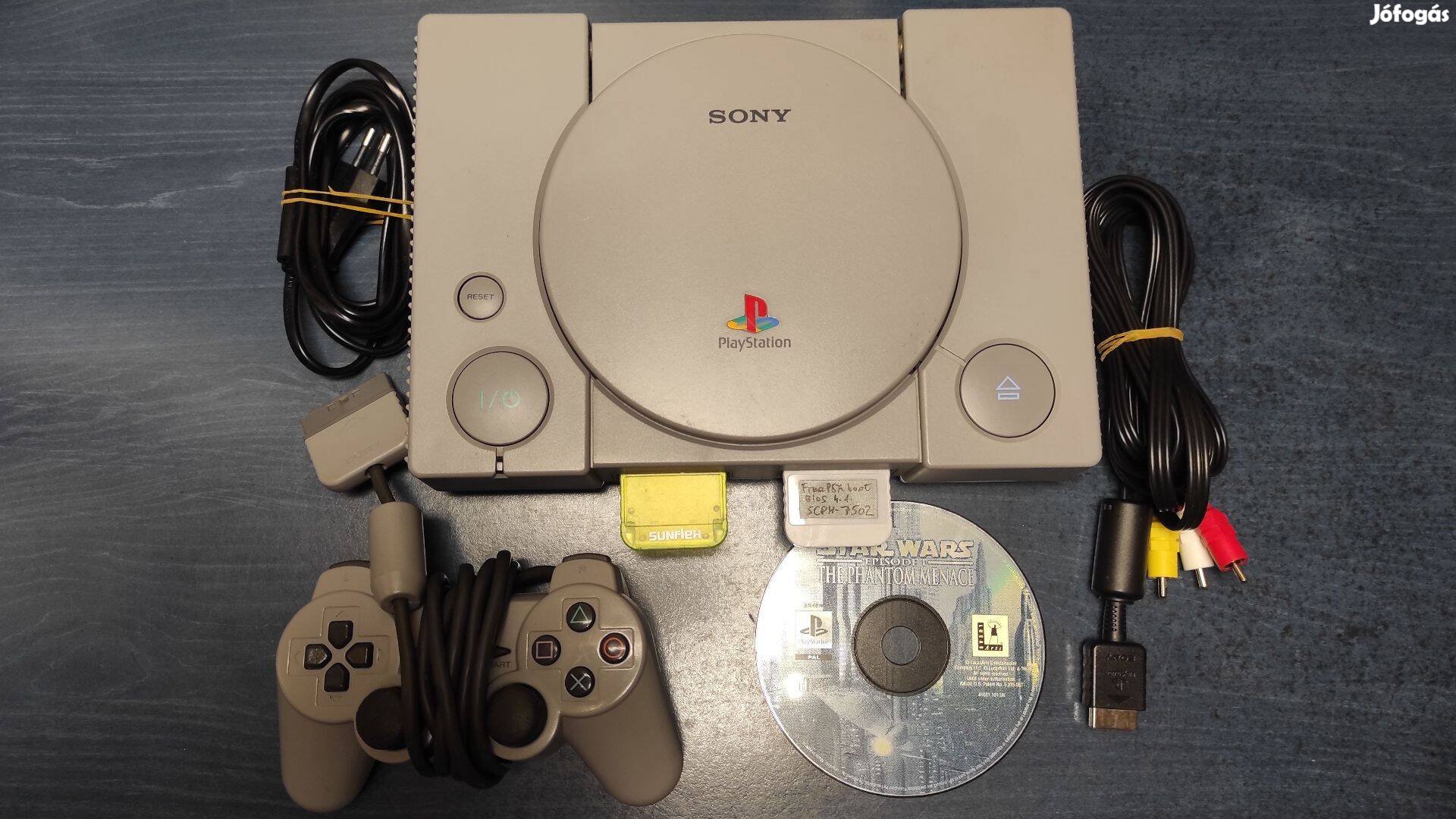 Eladó egy gyűjtői állapotú Sony Playstation 1 konzol játékokkal