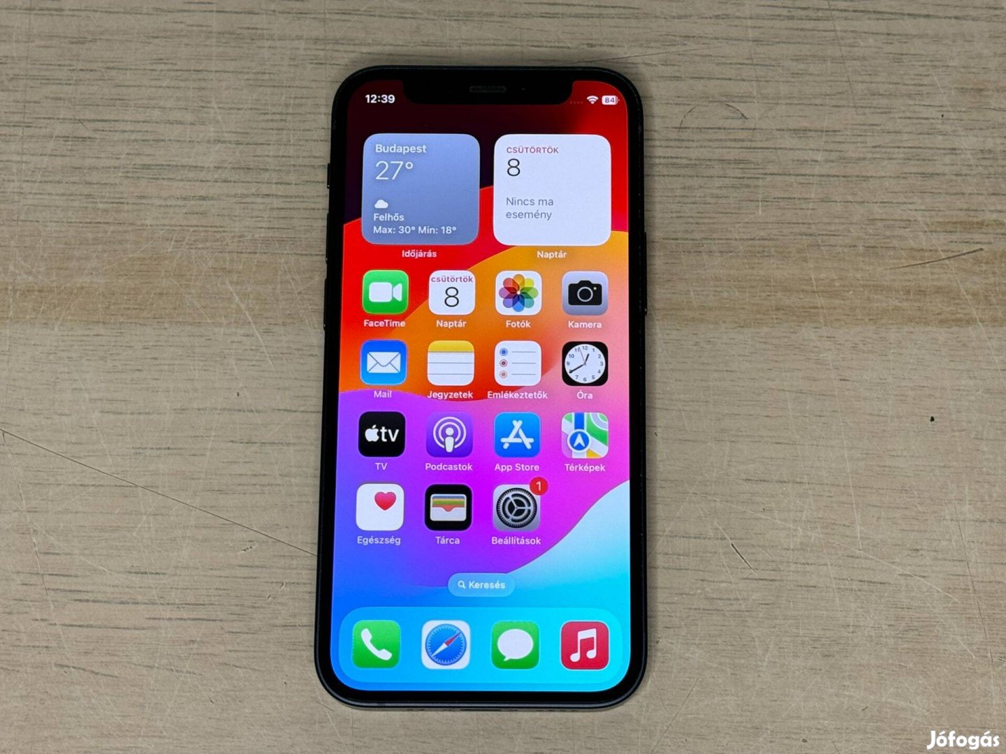 Eladó egy iphone 12 mini 64GB fekete telefon nagyon szép állapotban