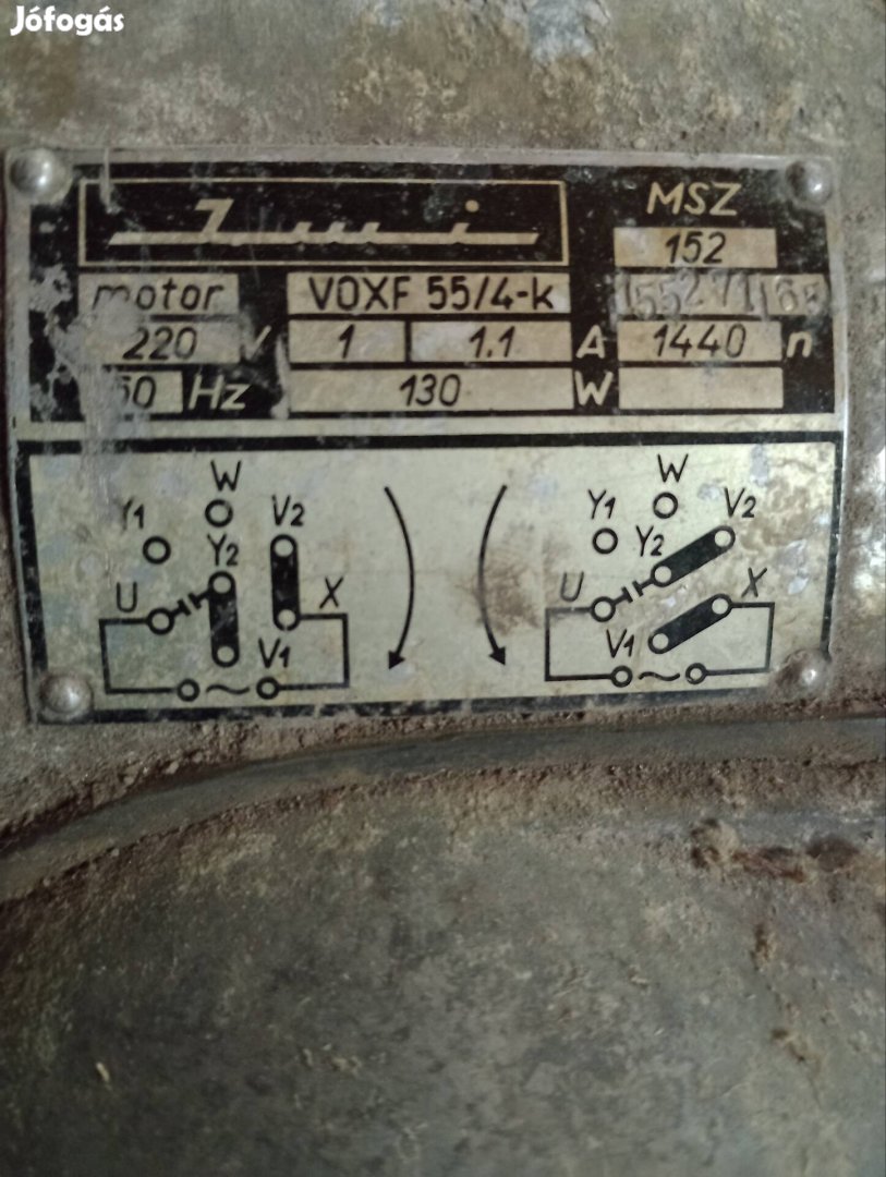 Eladó egyfázisú villanymotor Pest megyében