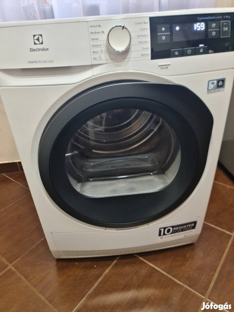 Eladó electrolux hőszivattyús szárítógép 8kg/A+++