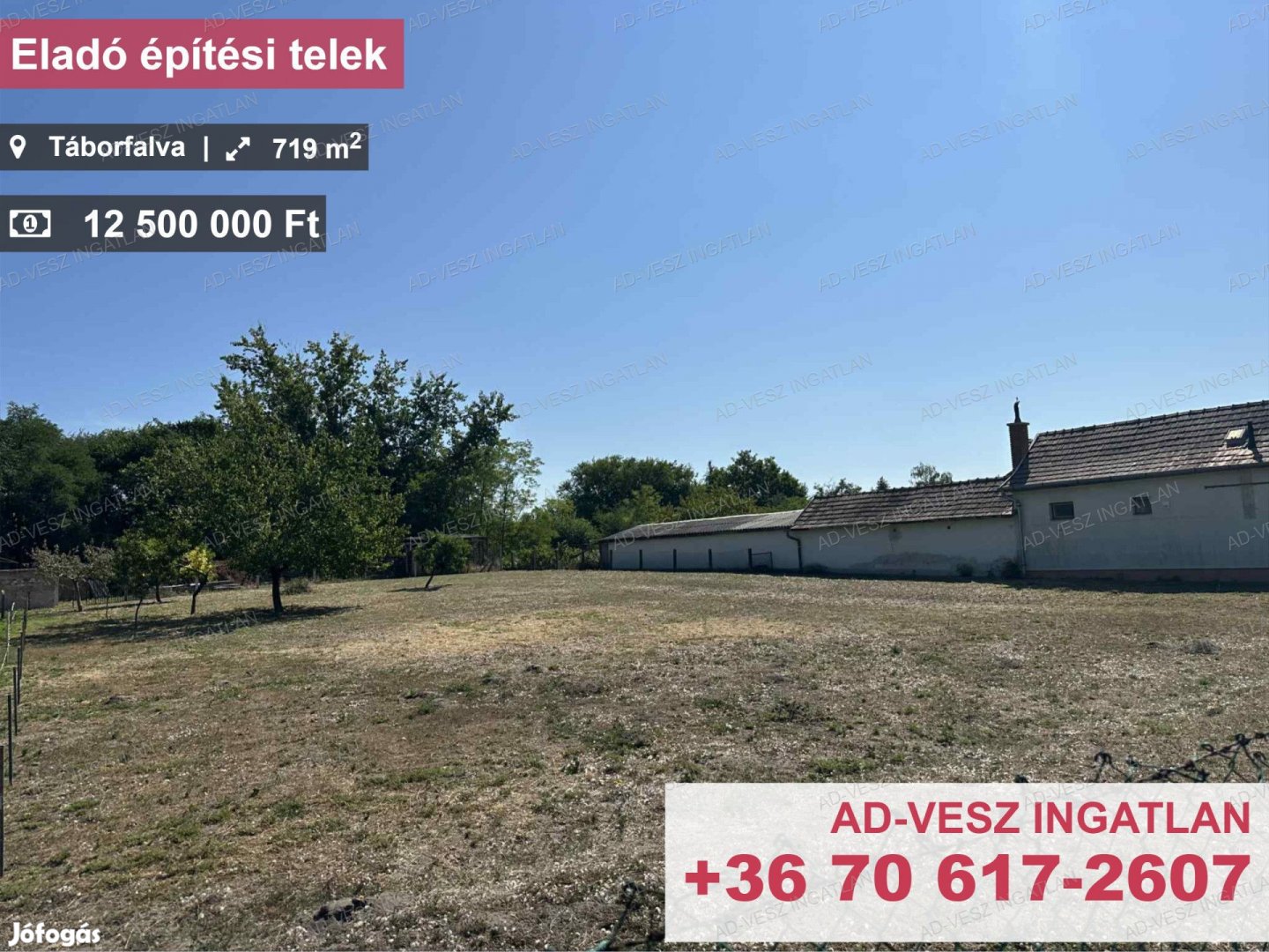 Eladó építési telek Táborfalván