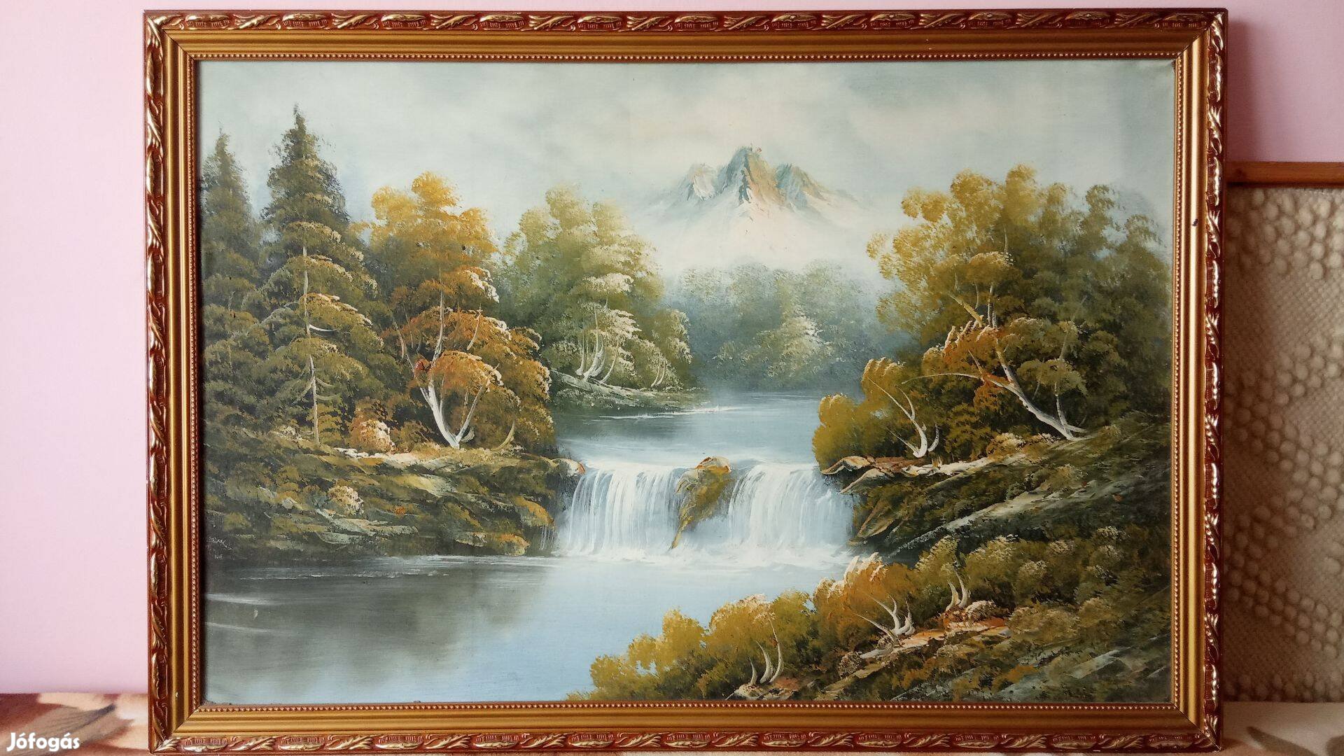 Eladó erdei vízeséses festmény
