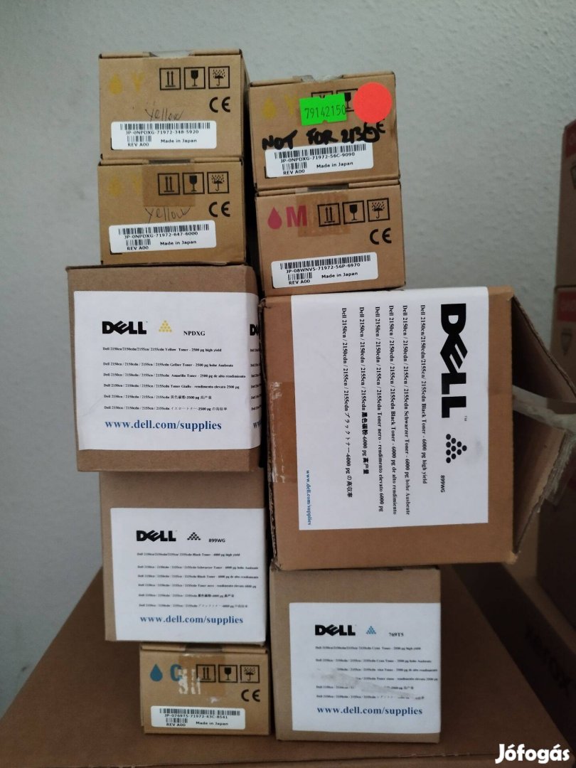 Eladó eredeti Dell toner-ek (Dell 2150, 2155 nyomtatóhoz)