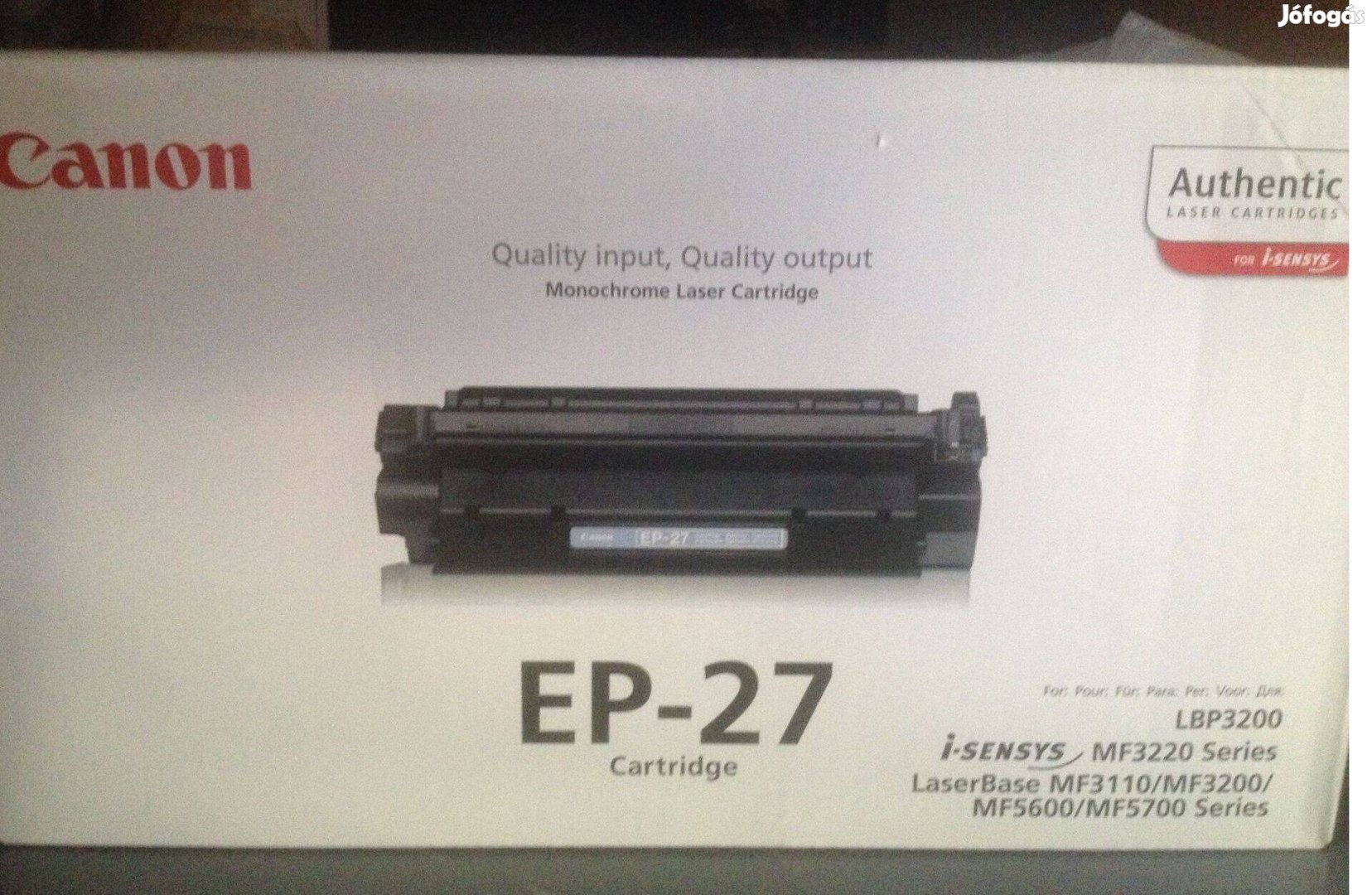 Eladó eredeti gyári toner Canon EP-27 fekete (Cartridge)!