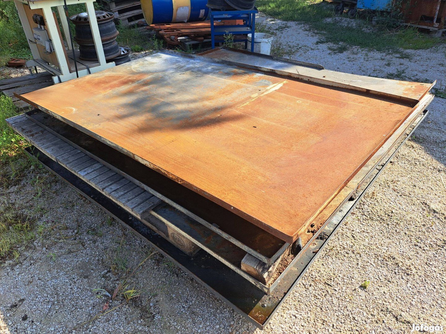 Eladó fém lemez tábla lap kármentesítő géptálca 117x118 3mm