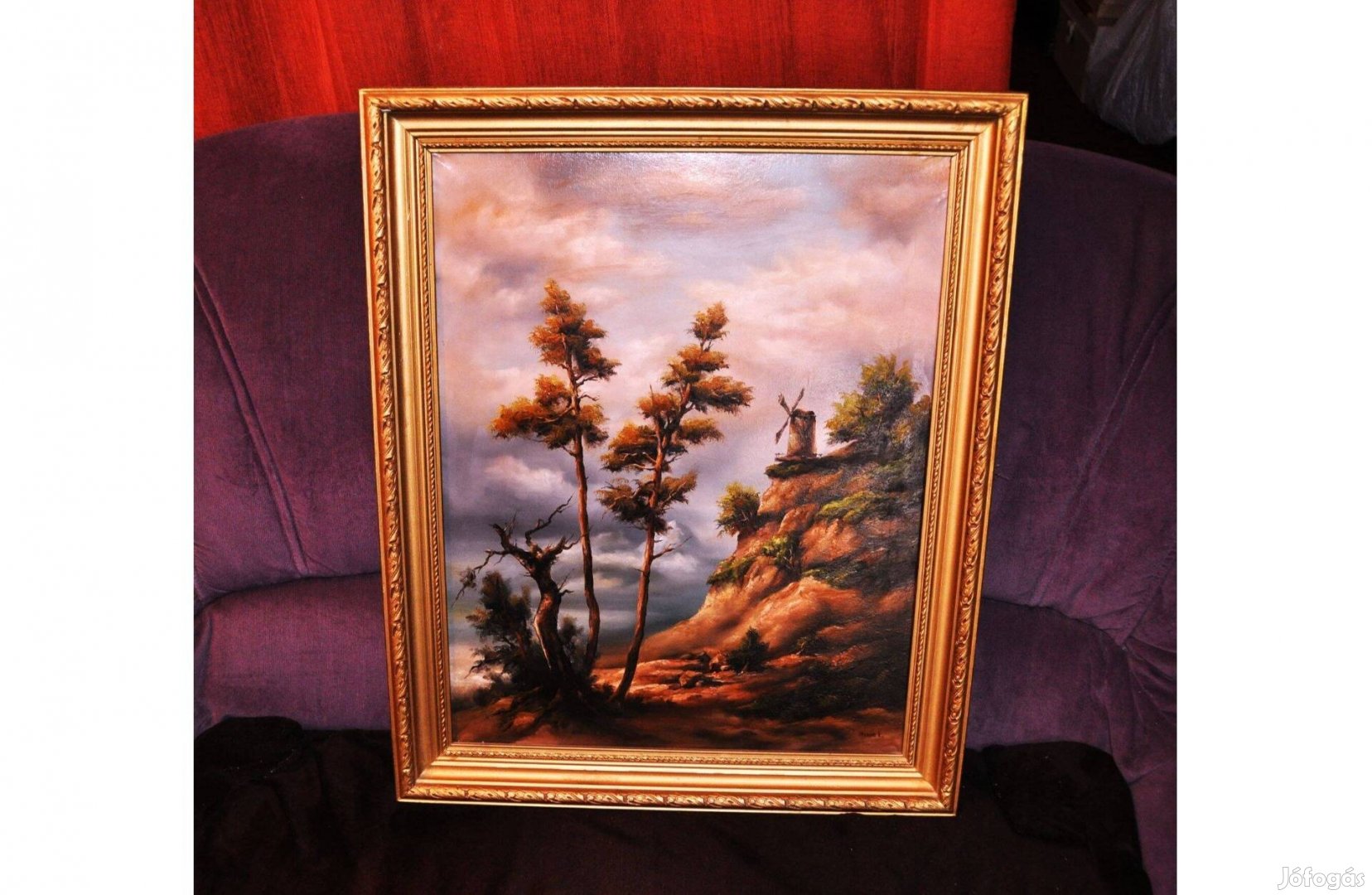 Eladó festmény, tájkép, olaj-vászon, fakeret,65 x 55cm, Puhov szignó