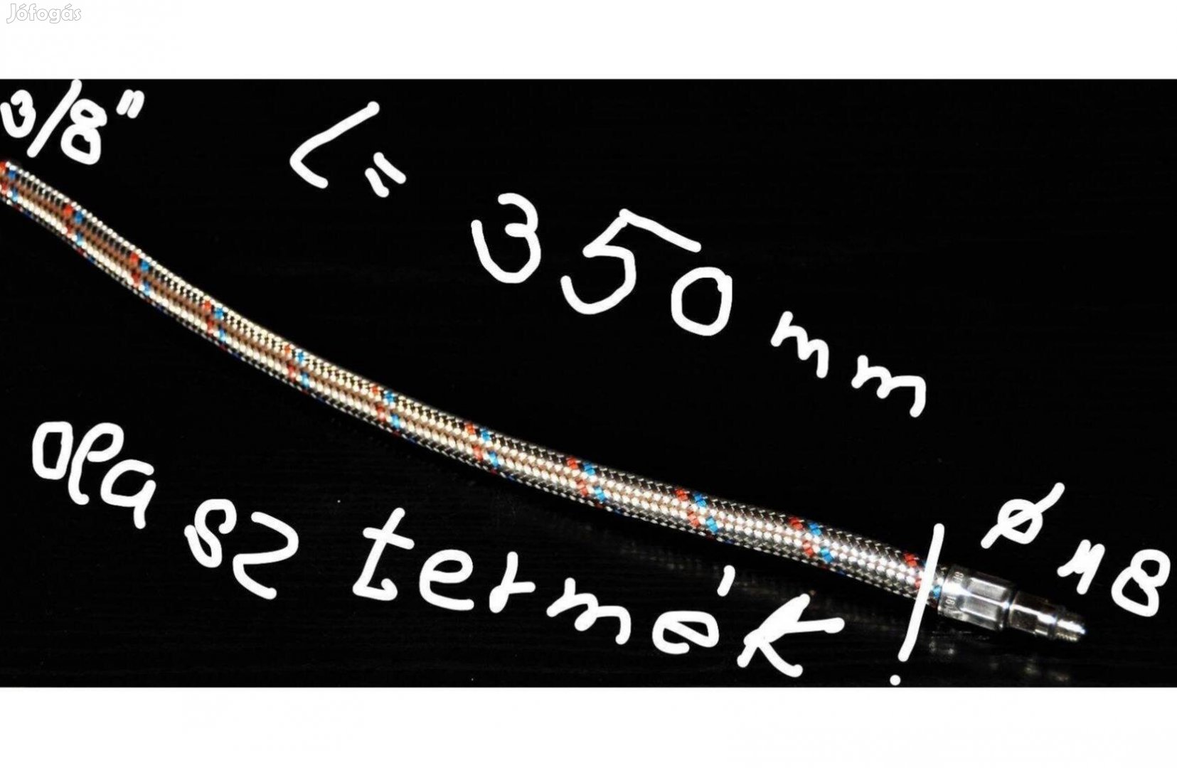 Eladó flexibilis bekötőcső mosdó-mosogató csaptelephez, M 8x 3/8"