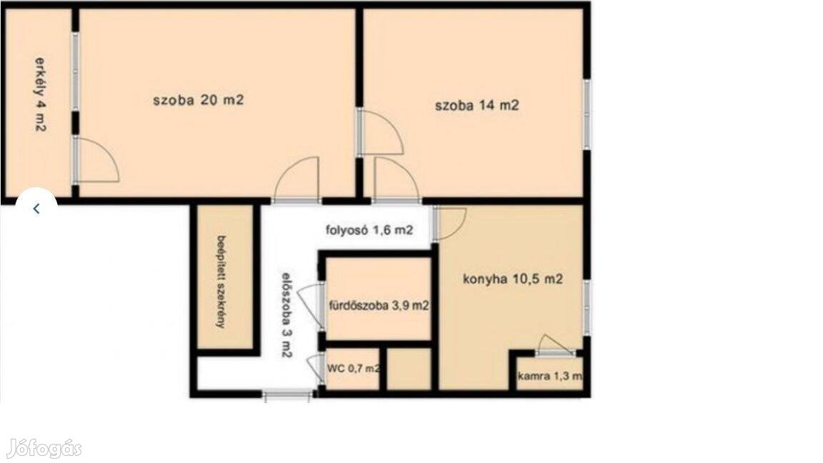 Eladó földszinti lakás 55 m2