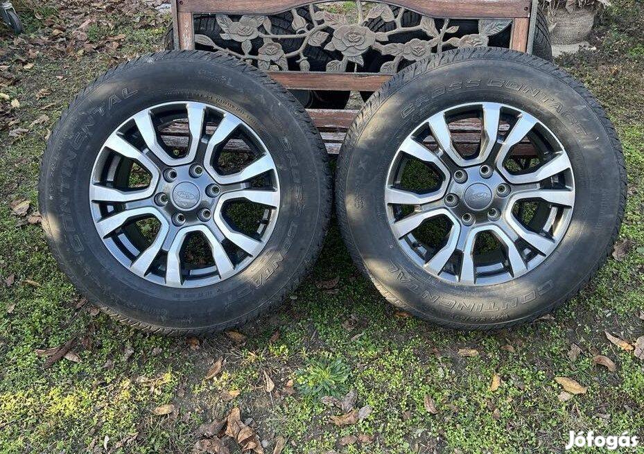 Eladó gyári 18-colos Ford Ranger alufelni szett 99%-os nyári gumikkal