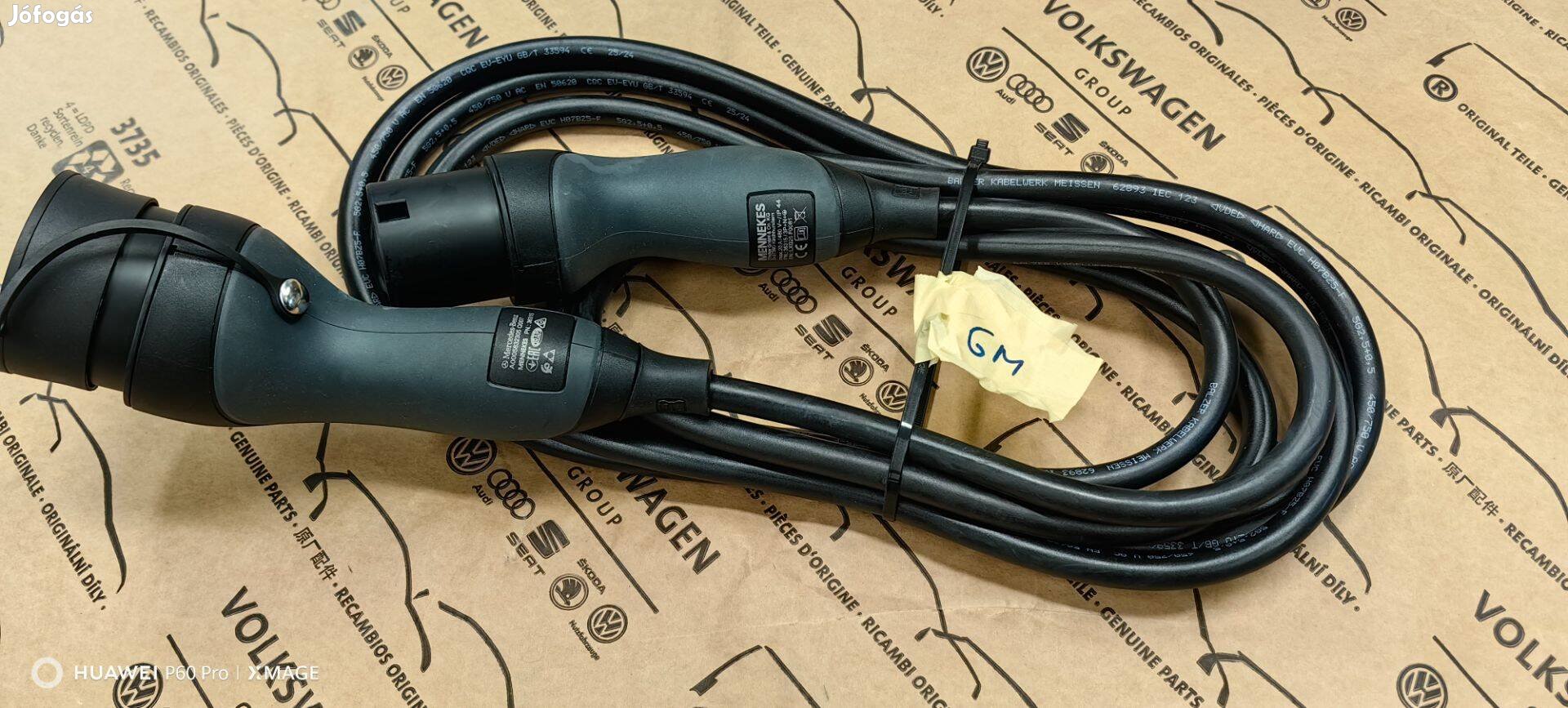 Eladó gyári Mennekes type2 elektromos autó utcai töltő kábel 3x20A