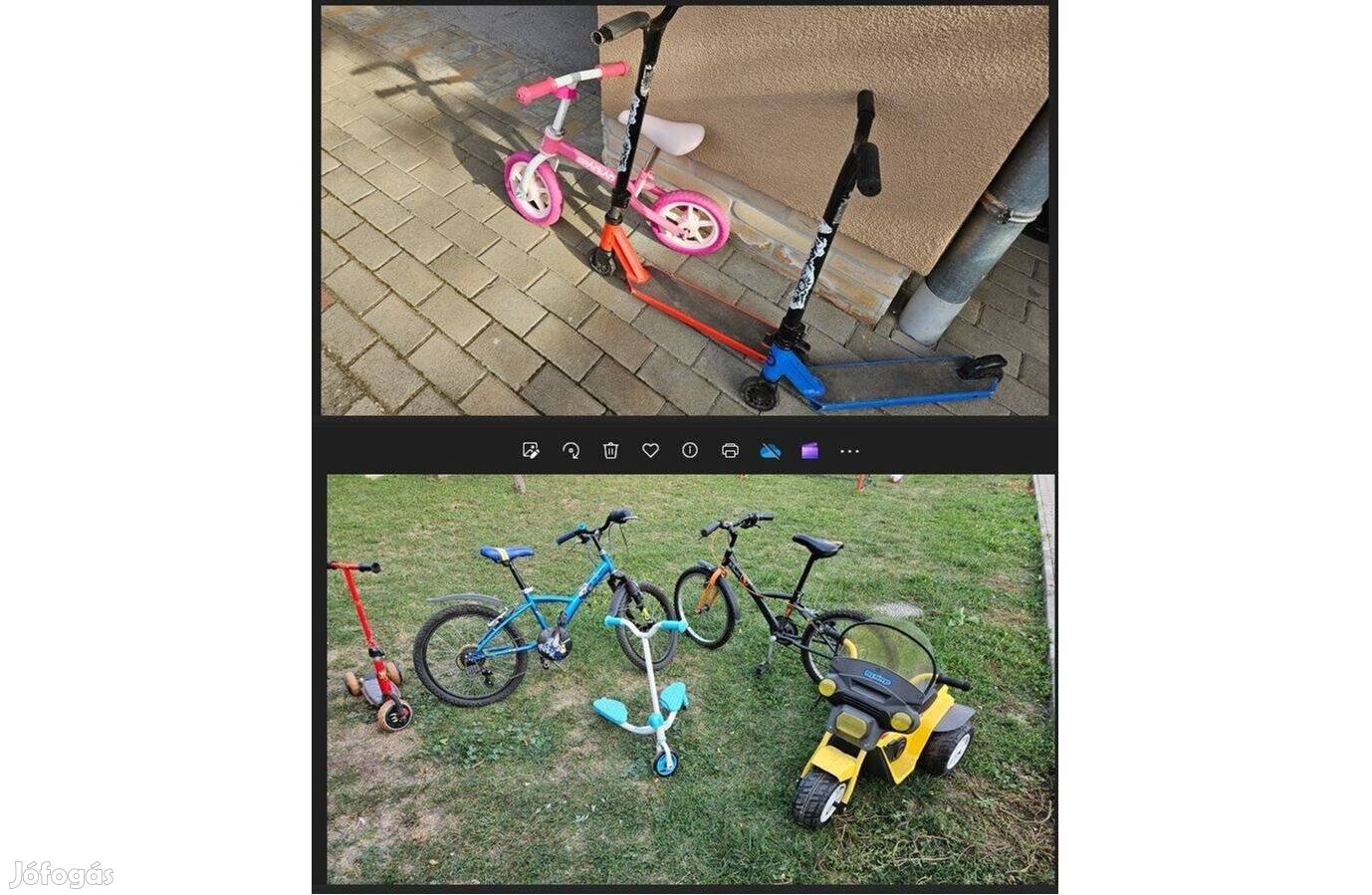 Eladó gyermek kerékpár, roller