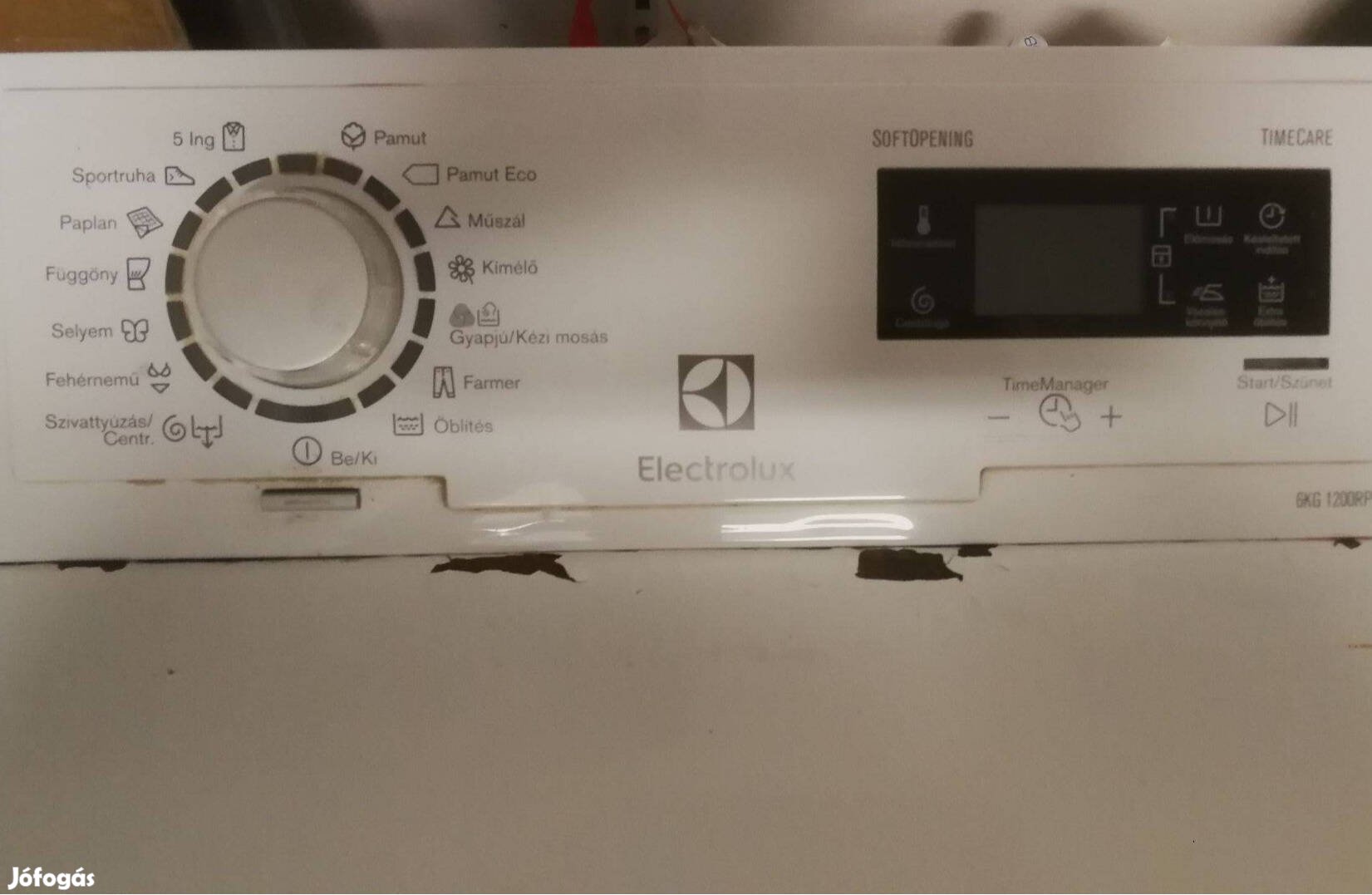 Eladó használt Elektrolux felültöltős mosógép alkatrésznek