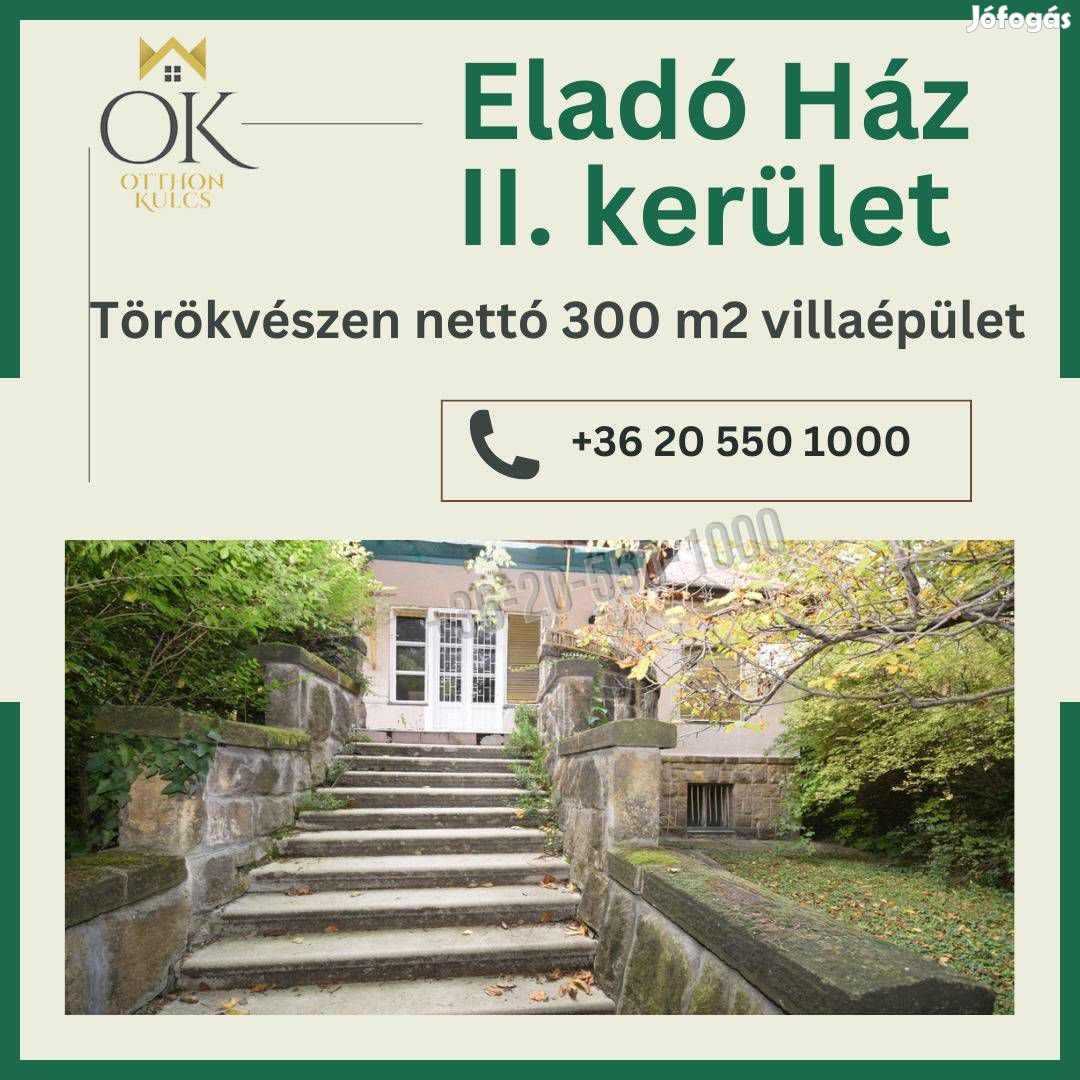 Eladó ház, Budapest, 2. kerület  Törökvész, 390000000 Ft, 302 nm