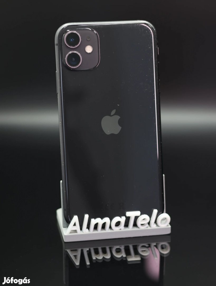 Eladó iPhone 11 128 GB Black 100% Aksi - 12 HÓ GARANCIA
