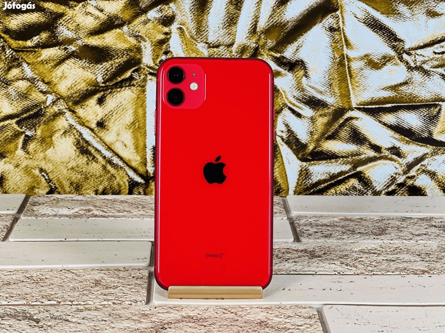 Eladó iPhone 11 64 GB PRODUCT RED 100% akku, szép állapotú - 12 HÓ